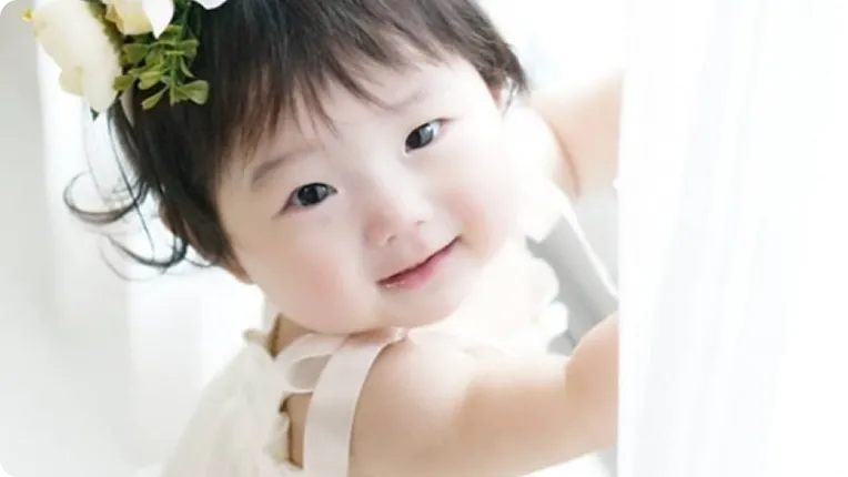子供の誕生日の記念フォト