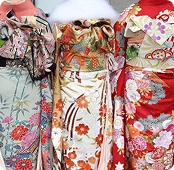 振袖を着た3人の女性の成人式の写真